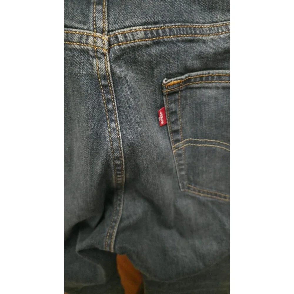 Levis 511 Jeans Mens 36x30 Blue Denim Slim Fit Zipper Medium Wash Grunge Skater